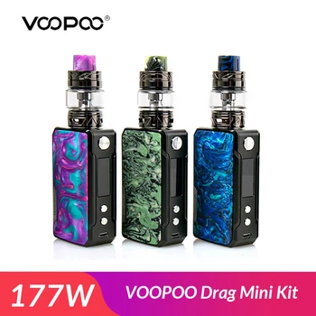 

Original VOOPOO Drag Mini vape Kit 177W with Uforce T2 Tank 5ml built in 4400mAh battery+Uforce P2 N1 Coil E-cig