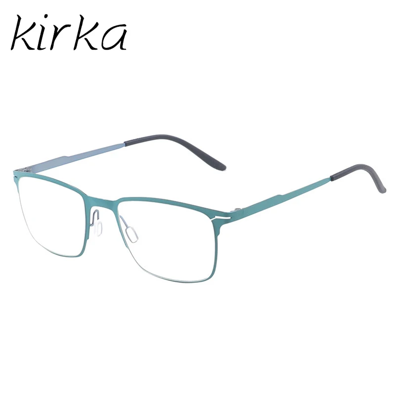 Kirka Metal Big Frame Green Glasses Stylish Eyewear Men Eyeglasses ... Big Frame Prescription Glasses
