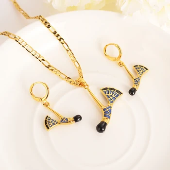 

PNG Africa Romantic axe Sets gold Bilum purse bag necklace drop Ear ring earrings Jewelry Set for women Wedding Bijoux gifts