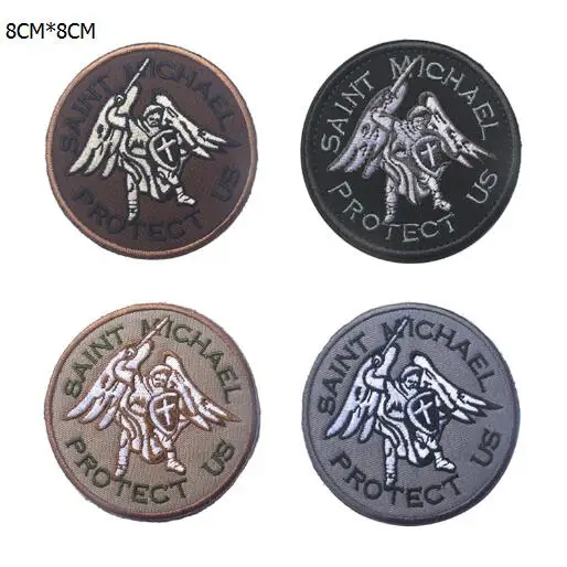 Военные нашивки Святого Майкла защищают нас с вышивкой значки на руку для одежды