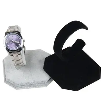 

Velvet C Type Watch Display Stand Holder Bracelet Bangle Watch Display Jewelry Stand Holder Black/White 10cmx8.5cmx8.5cm