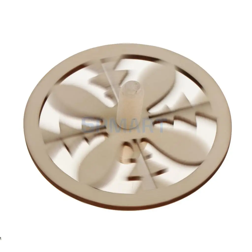 3pcs Novelty Natural Wooden Spinning Top Kids Children Toy for DIY Art Craft