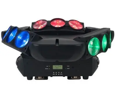 Mini lámpara de araña giratoria para escenario, con efecto de funcionamiento automático, activada por sonido, 120 W, RGBW, 16/48 canales, LED, DMX512, para discotecas, karaokes, fiestas y clubes