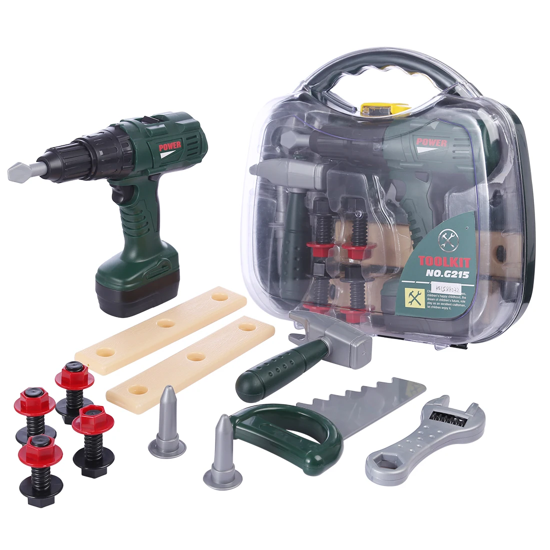

NFSTRIKE 12Pcs Children Pretend & Play Emulational Electric Tool Kit Toy Educational Tool Toys Box for Kids Boys Best Gift 2018
