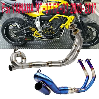

Full Exhaust Motorcycle System Tube Muffler Blue Color Pipe Slip-On For YAMAHA MT-07 MT07 2013 2014 2015 2016 2017 Year AK133
