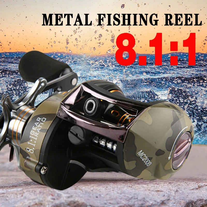 

12+1BB Spool Gear Dripping Wheel Fishing Reel Camouflage Practical