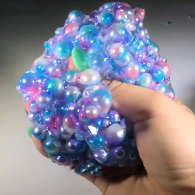 60ML Slime Colorful Beads Mermaid Crystal Mud Cotton DIY Slimes Dough Slime Charms Stress Relief Toy for Children Slime Gift