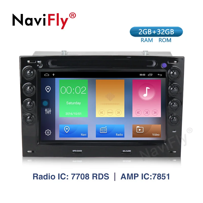 

Navifly Android9.1 32G ROM HD touch screen Car Multimedia player for Megane 2 ii 2003-2010 support Multi-language menu
