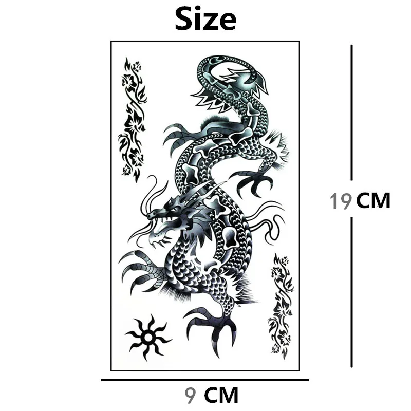 Y-XLWAN Дракон тату леди креативные татуировки наклейки мужские Одноразовые наклейки-татуировки водонепроницаемые татуировки зеркало наклейки на стену