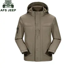 M~ 3XL Осень зима пуховики и парки карго флис утепленные куртки армейский зеленый пальто мужской Повседневный хлопковый с капюшоном Новое поступление куртка