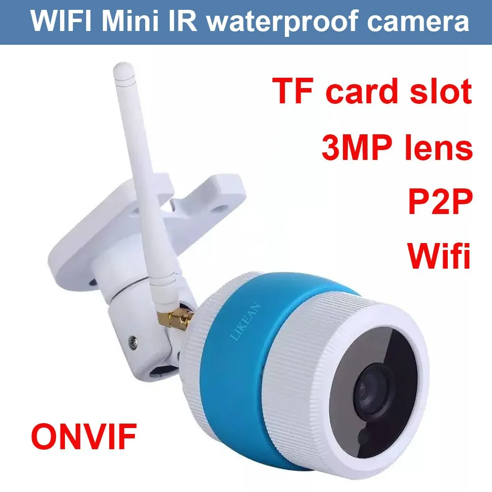 Free Shipping 1MP TF card slot720P HD IP Camera WIFI Wireless Onvif Network P2P Waterproof Outdoor Home CCTV Security | Безопасность и