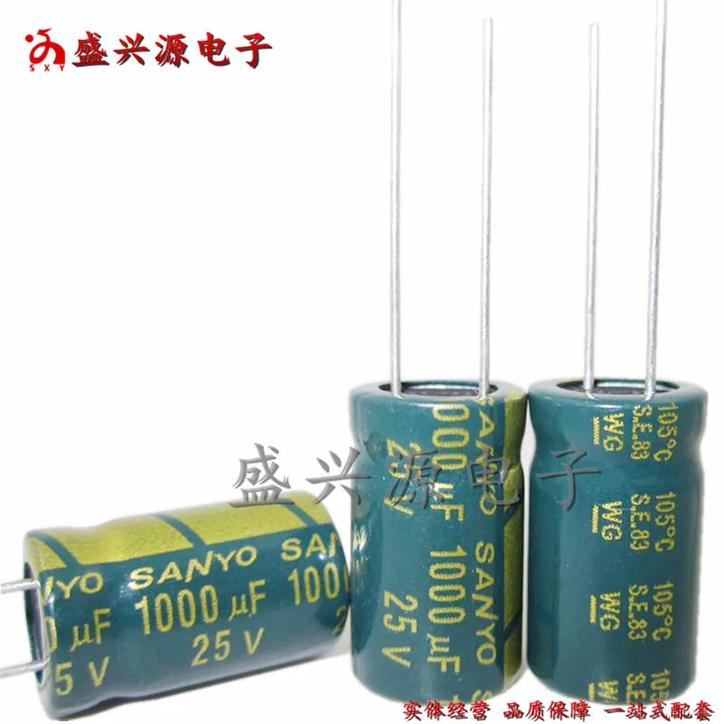 

2019 10pcs 1000UF 25V High Frequency LCD motherboard capacitor Low ESR SANYO Aluminum Electrolytic Capacitor 25V1000uf 10X13