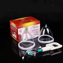 Breast Enlargement pump 2 cans for lady Vacuum Cupping Body Massager chest Enhancement with suction pump therapy ventosa