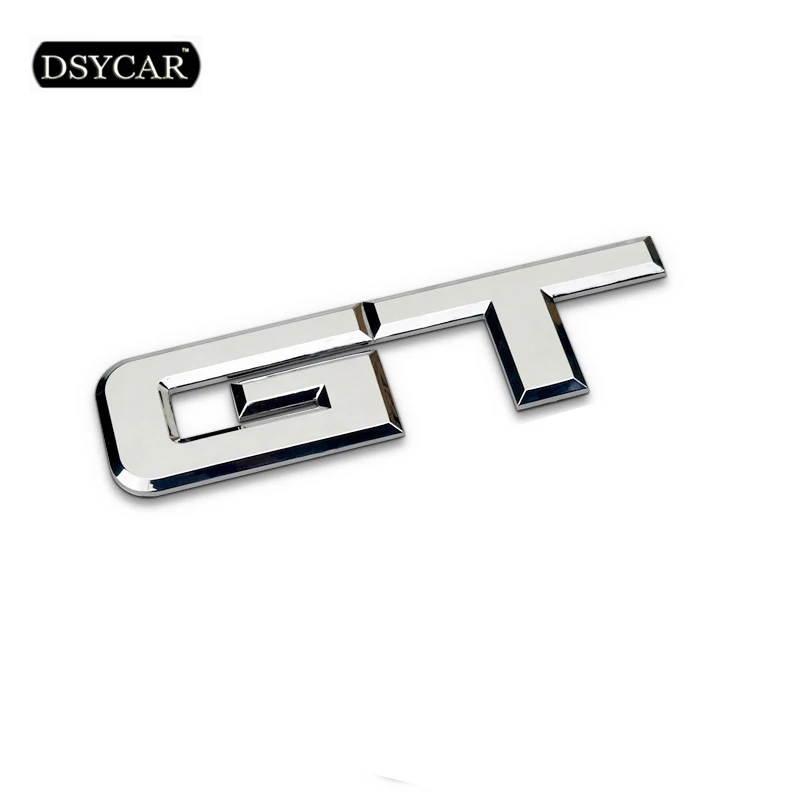 Dsycar 1Pcs 3D Metal GT Car Side Fender Rear Trunk Emblem Badge Sticker