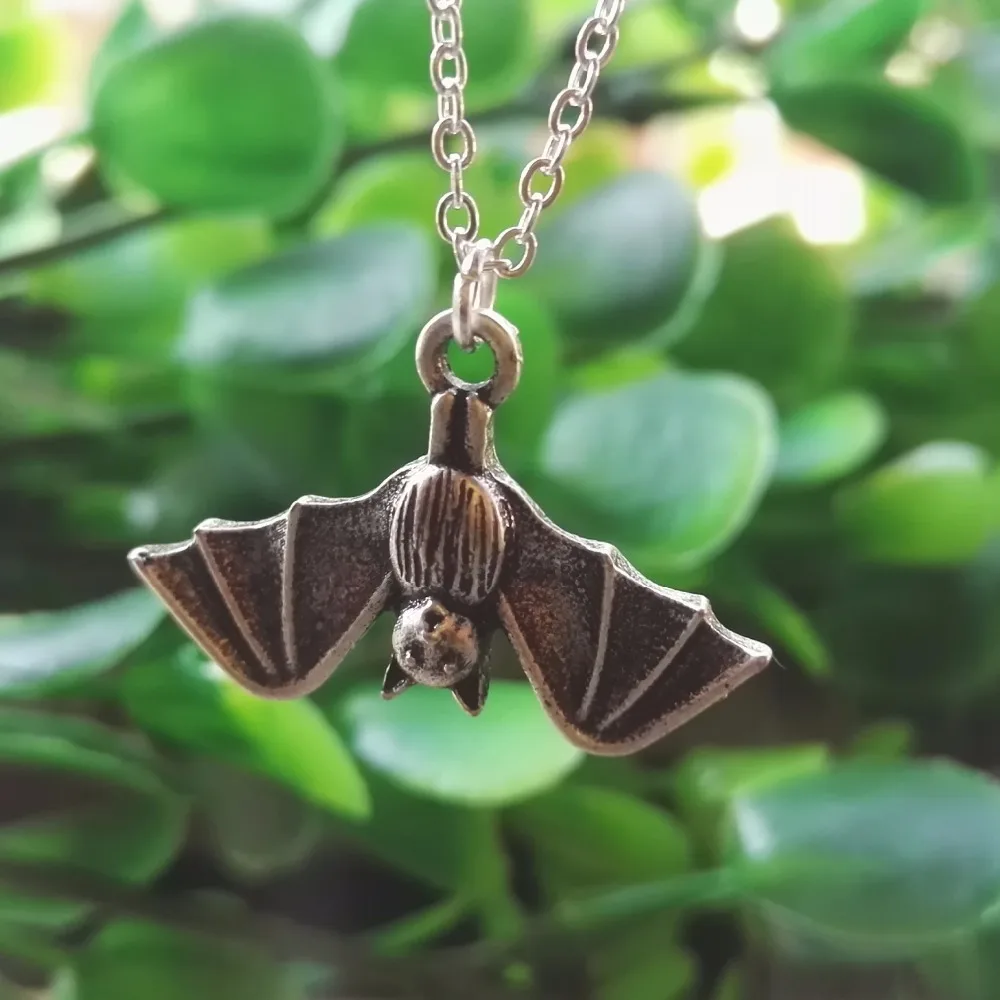 SanLan подвесное ожерелье летучая мышь винтажная Wicca Хэллоуин ювелирные изделия