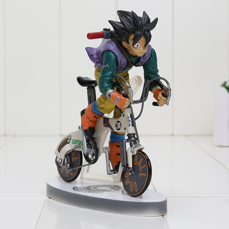 

16cm Dragon Ball Z Figure Sun Gokou Riding Bicycle Desktop Real McCOY Series 02 PVC Action Figure Collectible Toy