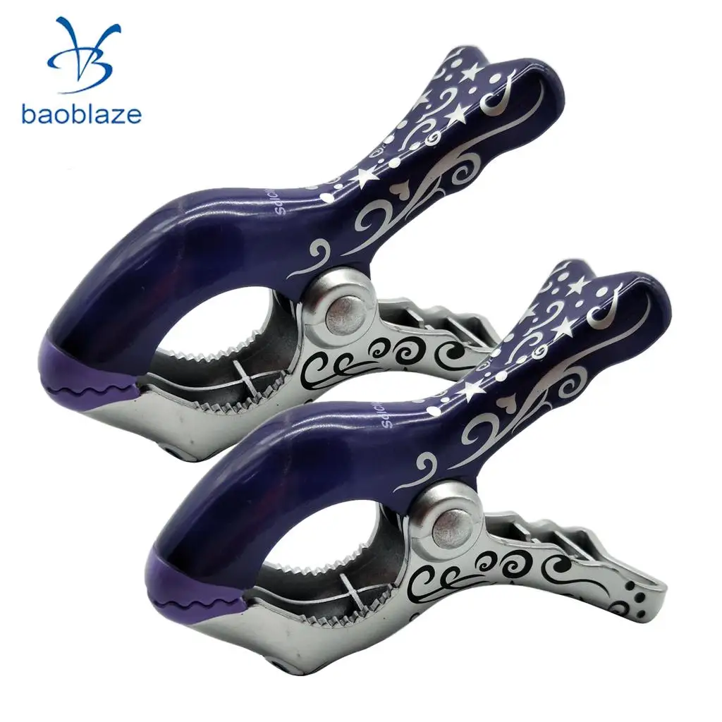4 pieces Beach Towel Clips Clothes Quilt Clamp Holder Lounge Chair Peg  