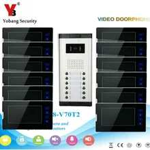 YobangSecurity 1-Camera 12-Monitor 7″ Video Door Phone Video Intercom Home Doorbell System Night Vision 2-way Access Control