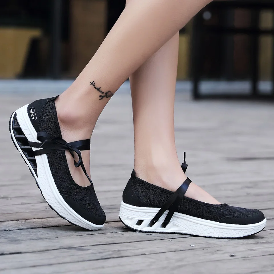 EOFK/; летние женские туфли на плоской платформе; женские повседневные туфли-светильник из дышащего сетчатого материала; Тканевая обувь без застежки; zapatos mujer