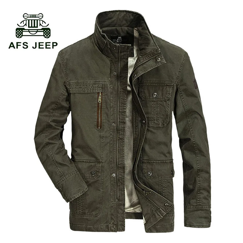 AFS JEEP куртка брендовая одежда Jaqueta Masculina армейская ветровка Casaco Masculino военные мужские куртки пальто 143z - Цвет: army green