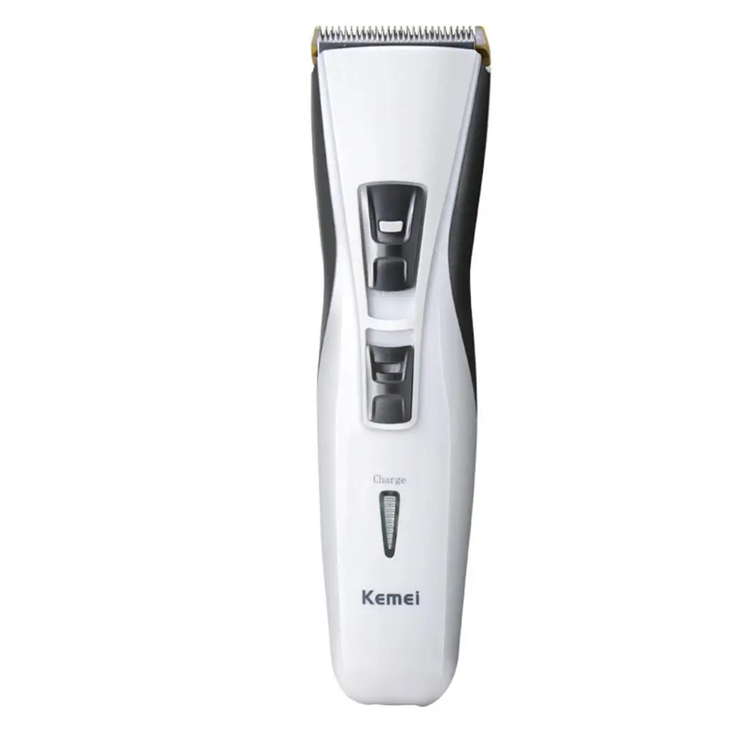 

Professional Digital Hair Trimmer Rechargeable Electric Hair Clipper Men's Cordless Haircut Adjustable 2 Replacement Heads White