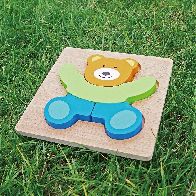 3D детские игрушки-пазлы утолщение деревянные, с животными из мультиков головоломки детские развивающие деревянные игрушки для детей головоломки пазлы подарок - Цвет: MP254