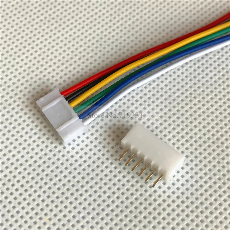 Мини микро JST 2 0 PH 6 контактный разъем с проводами 200 мм 50 комплектов|plug stopper|connector