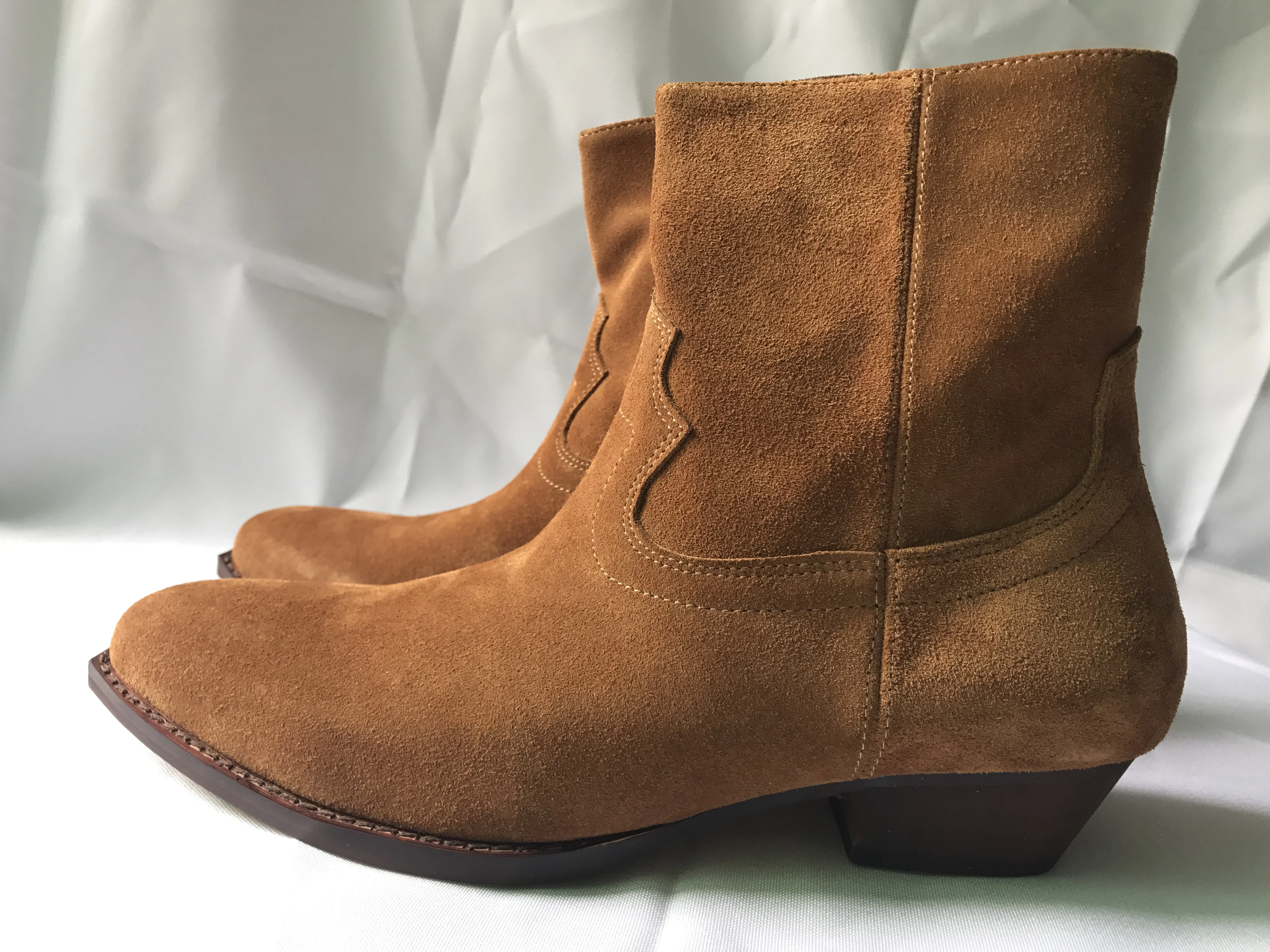 WPG Europe Latest styles Men's Scrub leather shoes boots High quality Chelsea boots black , Brown Winter men's shoes botas mens