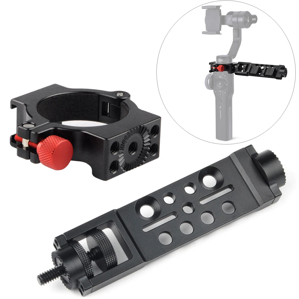 

Hot Shoe Extension Ring Adapter with Gear connection Cold Shoe arm Set for Zhiyun Smooth 4 to Microphone LED Video Light Mount