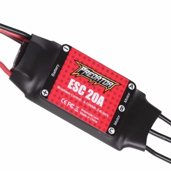 FMS Predator 40A 30A 20A бесщеточный ESC с 3A 2A Линейный BEC XT60 T Разъем для RC модели самолетов