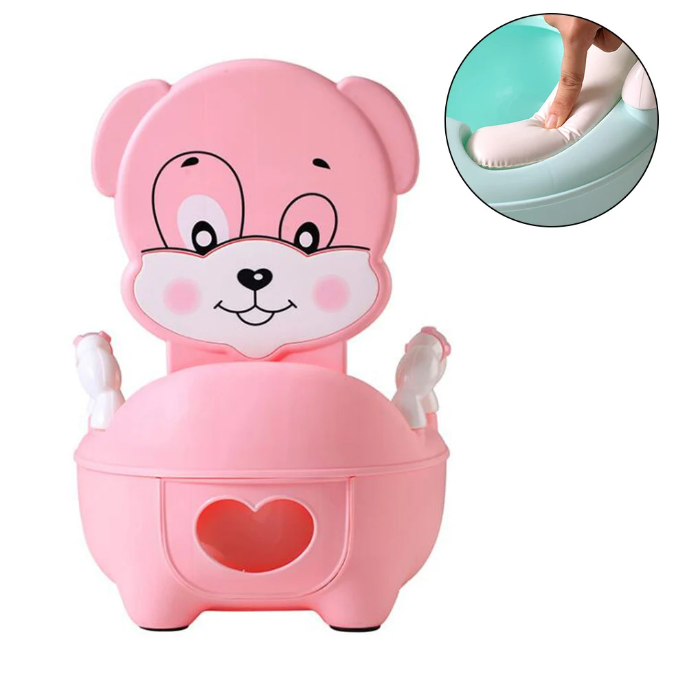 Baby Potty Training Seat Children's Potty Baby Toilet Cartoon Panda Kids Toilet Trainer Bedpan Portable Urinal Backrest Pot - Цвет: PJ3451AP