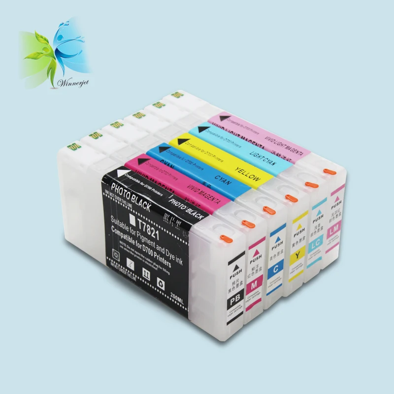 Многоразовый картридж с чернилами 280 мл 6 цветов для принтера Epson D700 BK C M Y LC LM|ink
