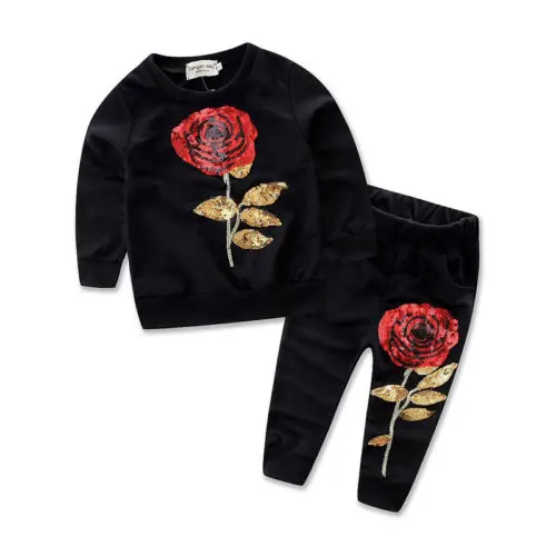 UK Toddler Kids Baby Girls Hooded Tops Shirt Pants Outfits Clothes Set Tracksuit