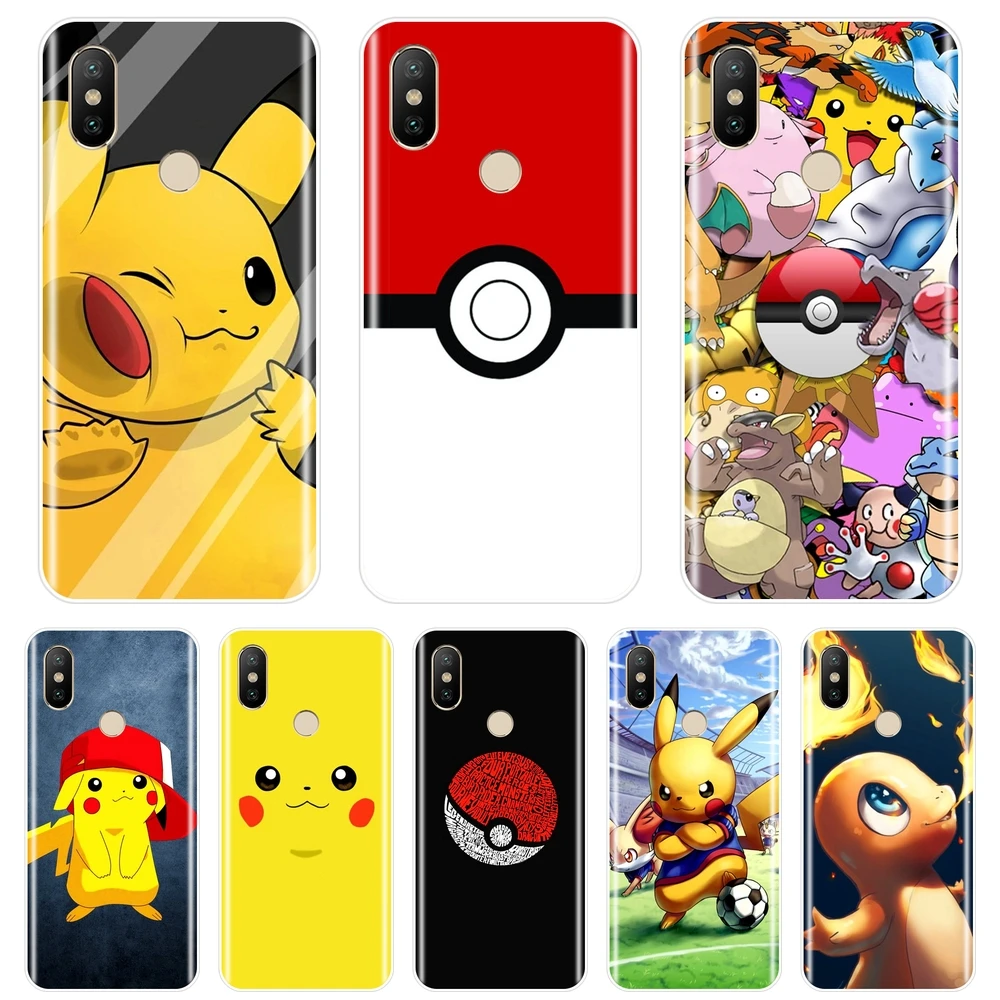 

Case For Xiaomi MI A1 A2 LITE 8 SE Silicone Soft Anime Pokemon Pikachu Back Cover For Xiaomi MI 5 5C 5S 5X 6 6X Plus Phone Case