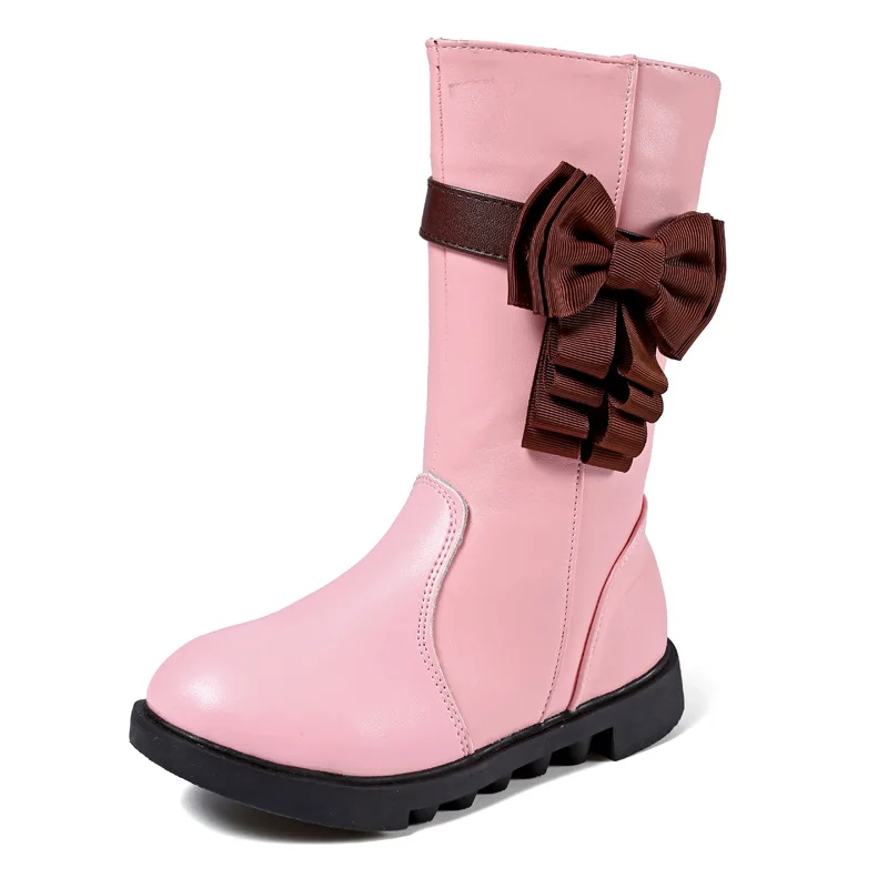 Mid Calf Girls boots Fashion Autumn Winter Boots for children classic ...