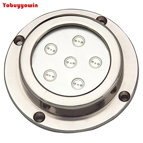 

6X1W-B Submersible IP68 Underwater LED Light For Marine, Boat, Pool, Pond & Fountain LED Lighting, 6 Watts, Blue
