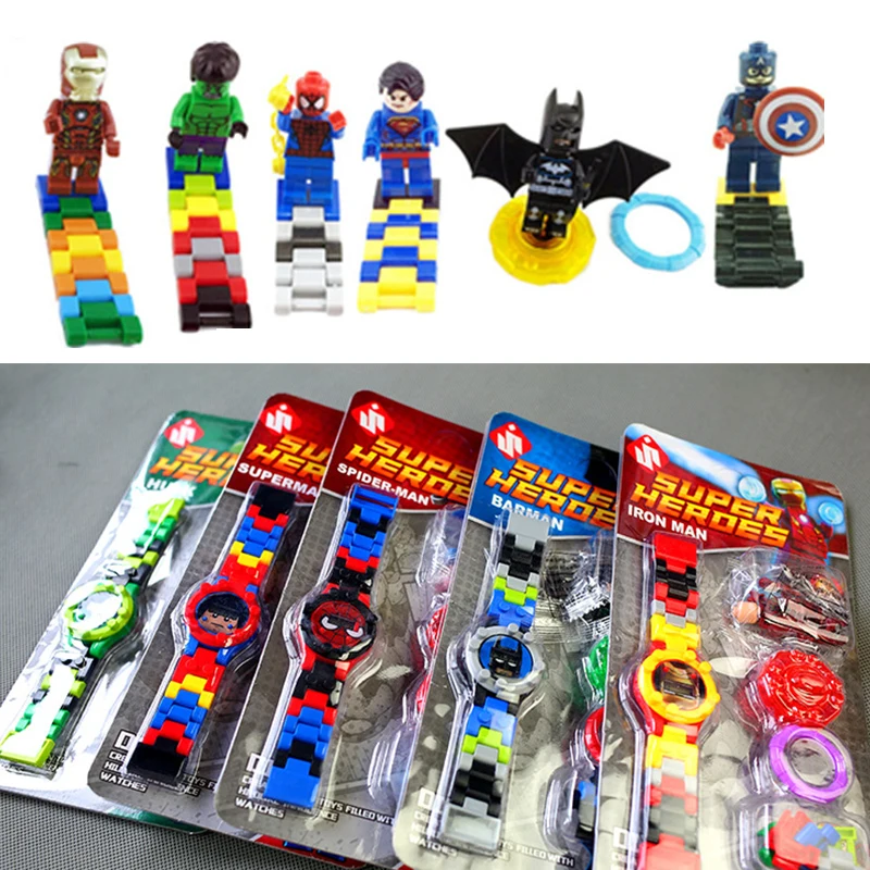 

2019 Super hero DC Avengers Building blocks Bricks Original box Children' Watch Toys for children gifts