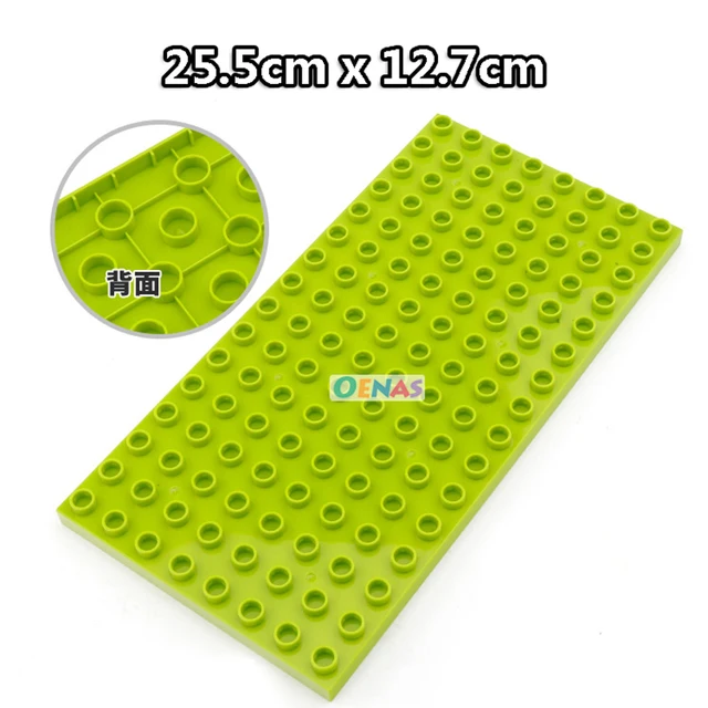 25cm*12cm Baseplate 128 Dots Assemble Big Particle Building Block Compatible Large Size Block Educational Brick Toy for children 4