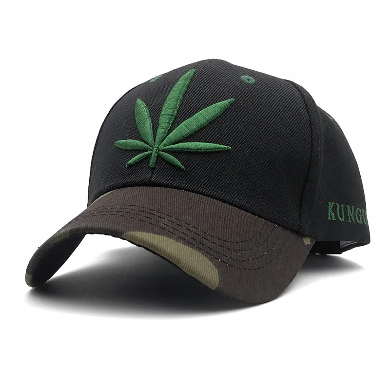 

Camouflage Mens Baseball Caps fashion Maple leaf three-dimensional embroidery cap Snapback Hat Women Hip Hop Outdoor Sport hats
