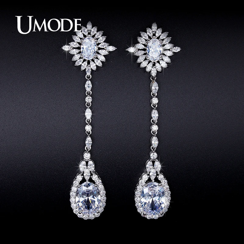 font b UMODE b font Imitation Diamond Water Drop Dangle font b Earrings b font