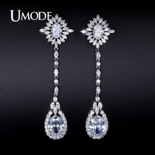UMODE Imitation Diamond Water Drop Dangle Earrings For Women Jewelry Fashion Brincos Para As Mulheres Christmas Gifts AUE0236