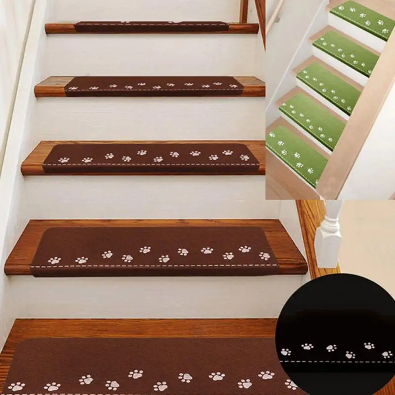 Pack Of 5 Luminous Carpet Stair Treads Mats Glue Free Self Adhesive Pack Of 5 Luminous Carpet Stair Treads Mats Glue Free Self Adhesive Pvc Non Slip Floor Staircase Carpets Protector Pads Fdit Christmas Decoration