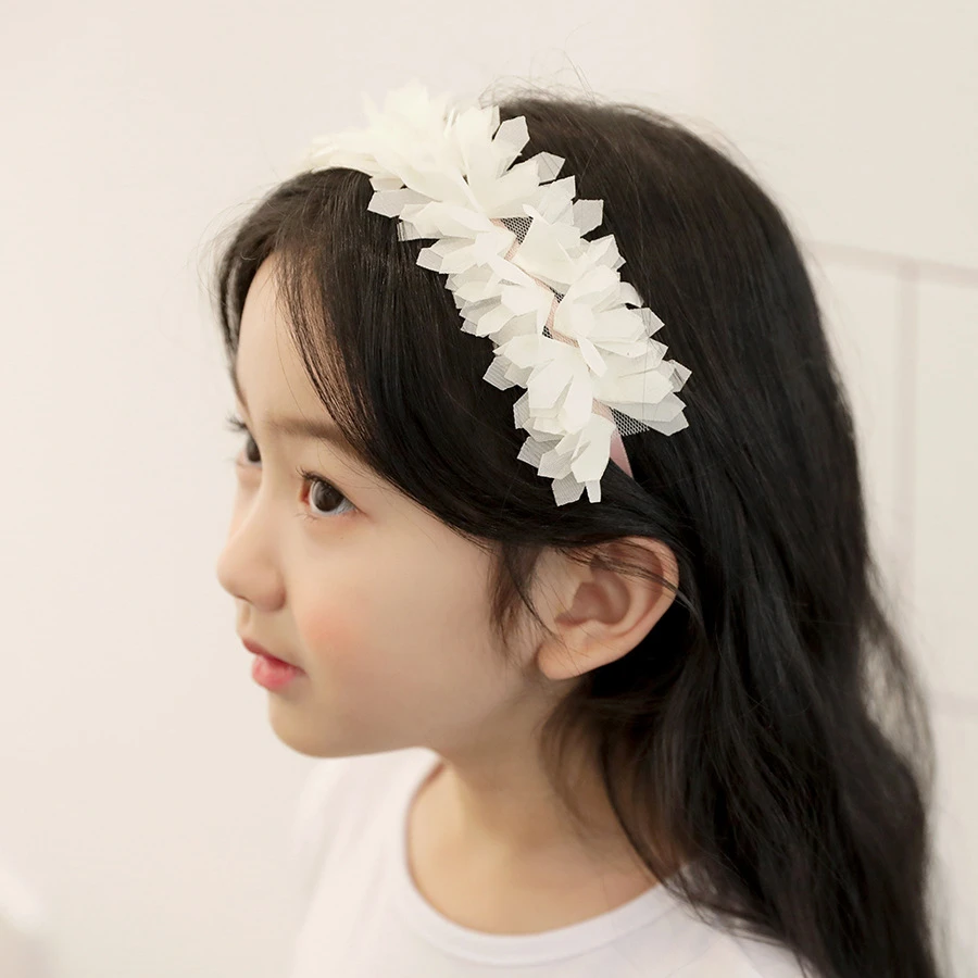 Accesorios De Cinta Para El Cabello Con Flores De Encaje De Corea Para Niña Banda Para El Cabello De Alta Calidad Cinta De Cabello Con Lazo Diademas De Princesa Accesorios Para El Pelo