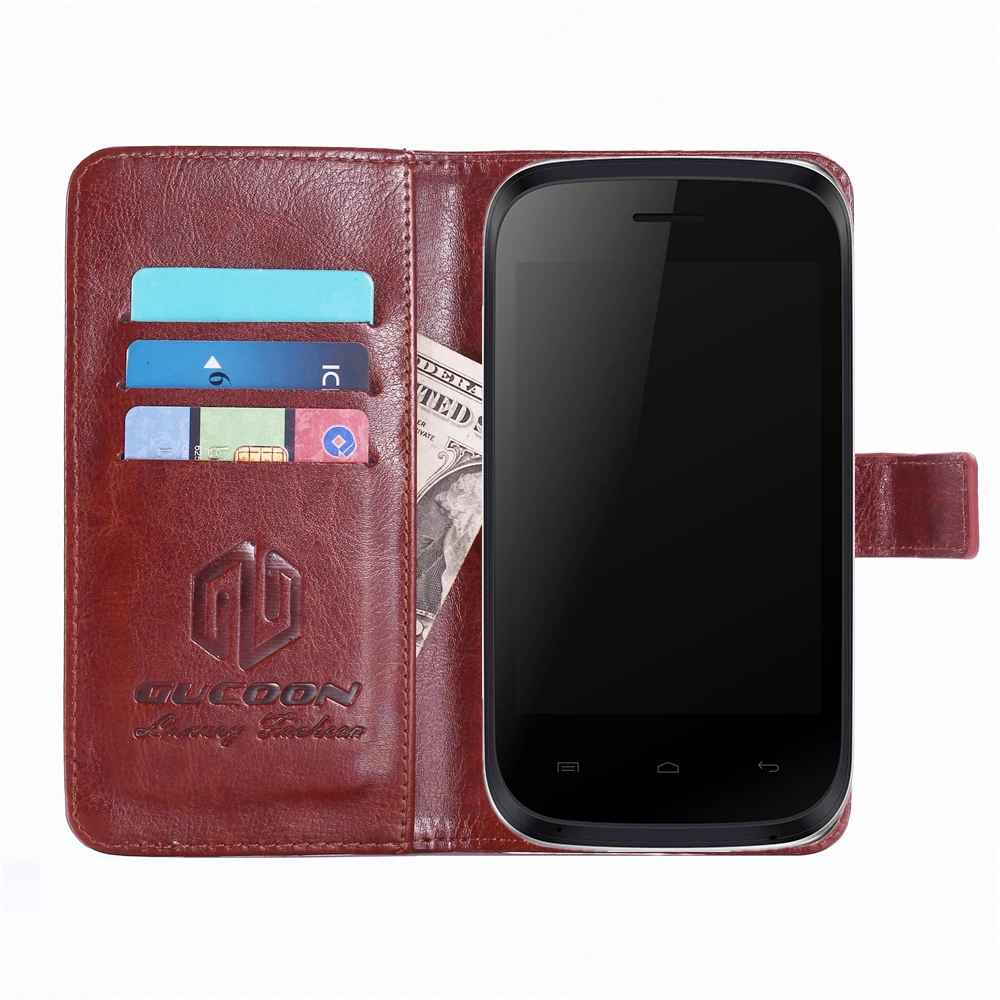 GUCOON Винтажный чехол-кошелек для Explay N1 3,5 дюймов из искусственной кожи в стиле ретро, откидной Чехол, стильные магнитные чехлы с подставкой и ремешком