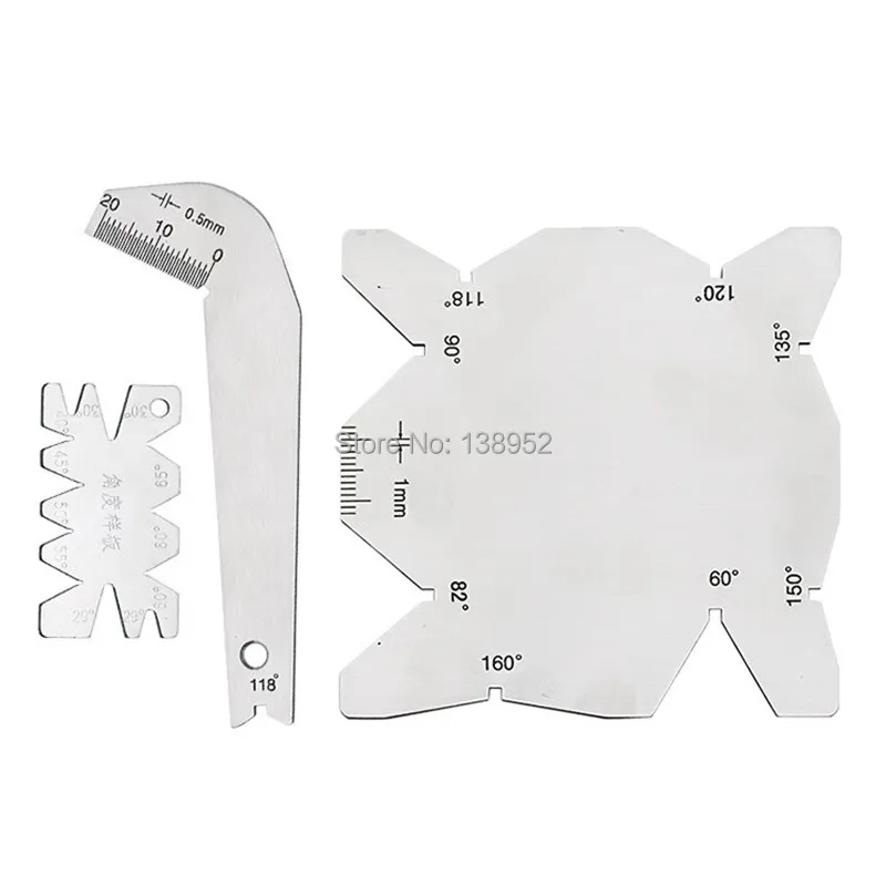 3Pcs/Set Stainless steel Drill Bits Angle Gauge Drill Sharpener Tools S