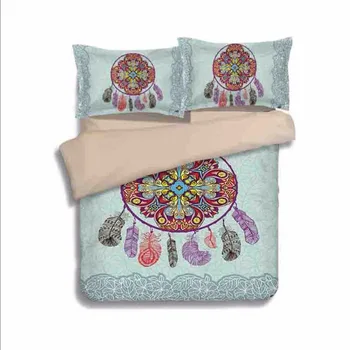 

Bedclothes Dream 4Pcs 3D Printed Bedding Set Catcher Queen/King Size Duvet Cover Bed Sheet 2 Pillowcases Free shipping