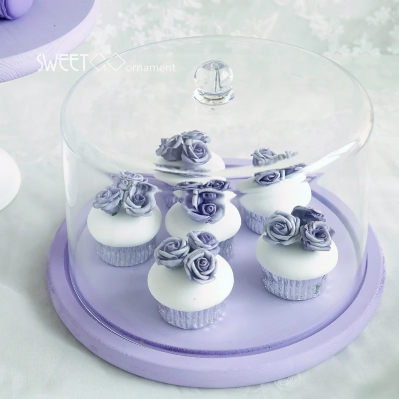  Round cake tray with PC dome cake decorating tools Bride shower birthday party home decoration bake - 32944843441