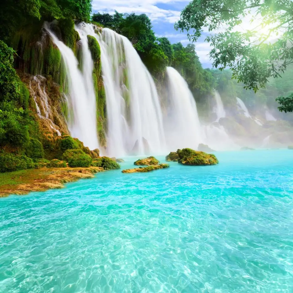 

SHENGYONGBAO 10x10ft Waterfall Vinyl photography backdrops studio props photography background PBQ100