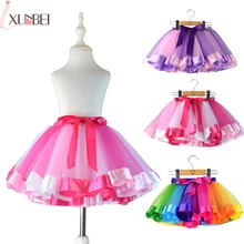 In Stock Lovely Rainbow Short Children Petticoats One Layer Tulle Underskirt Flower Girl Dresses 2019 Petticoats Kids crinoline