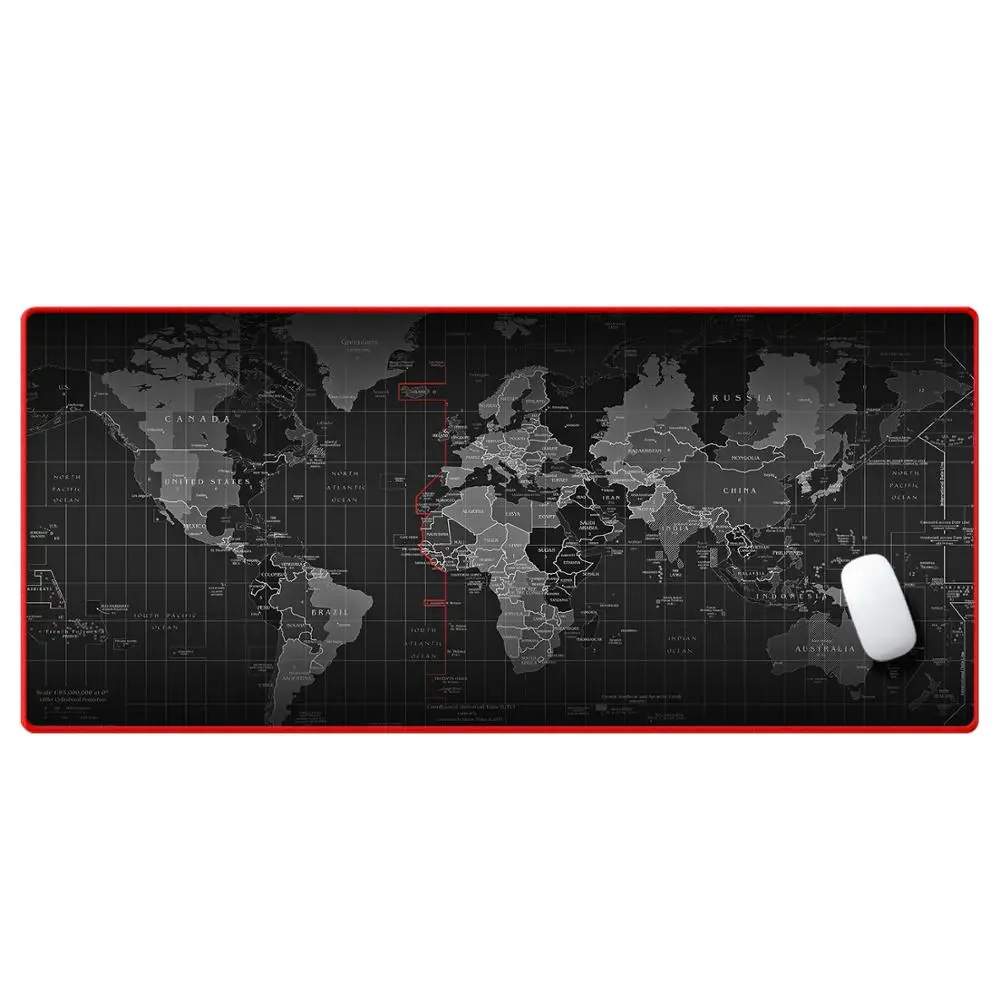 CENNBIE Расширенный игровой коврик для мыши XXL 35," x 15,7" x 0,1" нескользящая резиновая основа и гладкая поверхность(карта мира